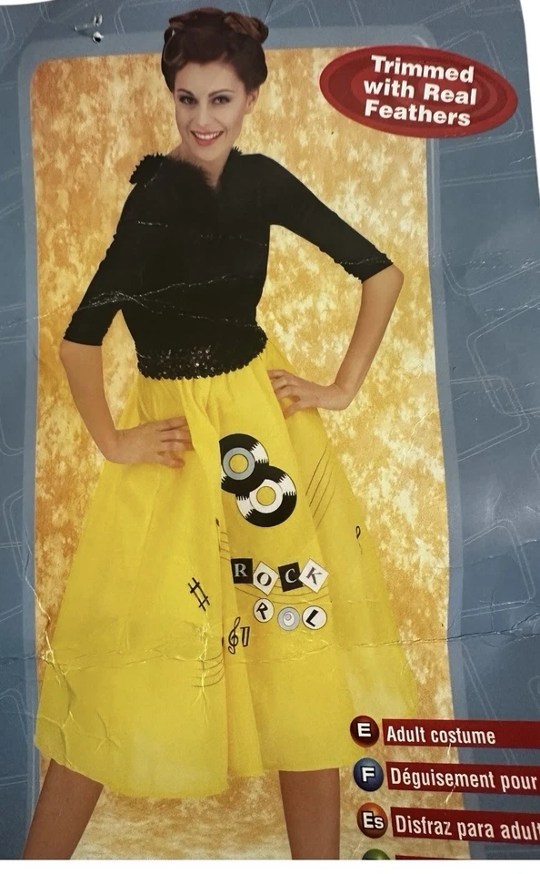 Hip Hop Rock N Roll Años 50 Mujer’s Falda Musical Halloween Baile Disfraz Vestido 12 Foto 4 de 4