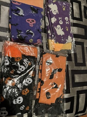 aoliks Compression Halloween Socks M Multicolor Ghost Skull Bat Cat Pumpkin