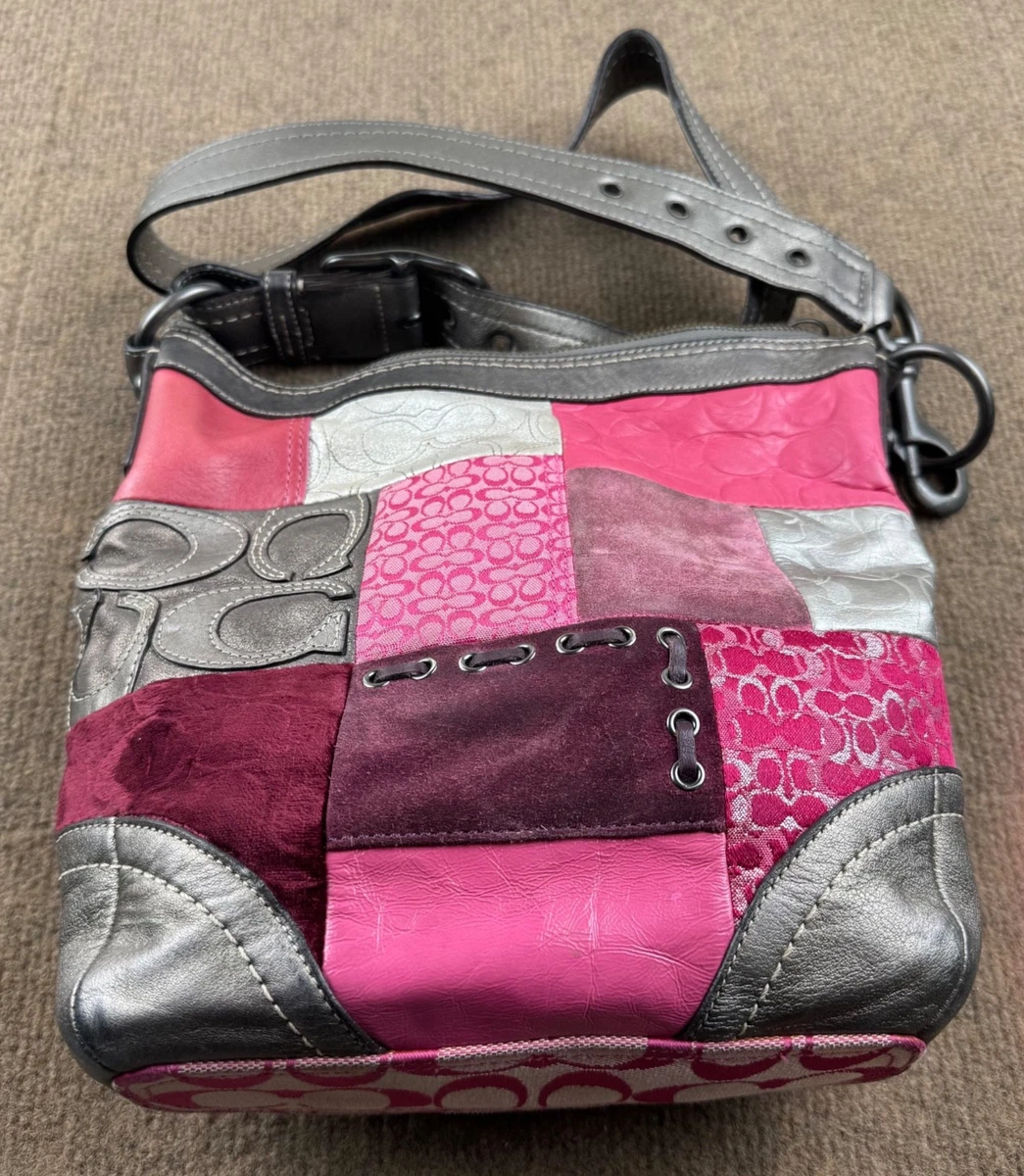Coach Patchwork Suede Exterior Medium Bags & Handbags for Women