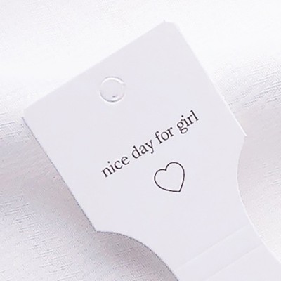 50Pcs Half Folded Card Hair Accessories Cardboard Display Card Packaging Card