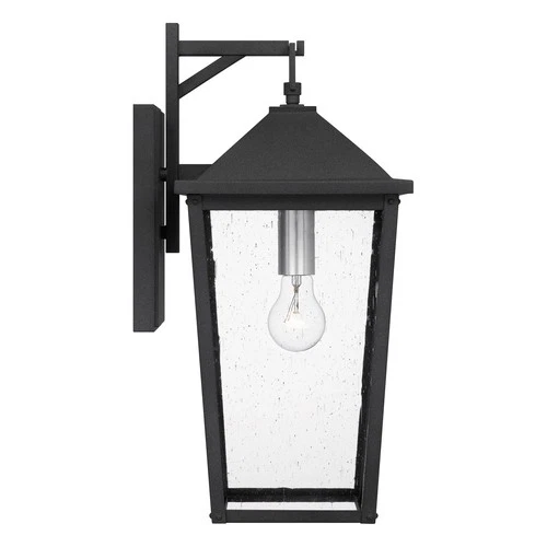 Mottled Black One Light Outdoor Wall Mount from the Stoneleigh Collection - Picture 4 of 5