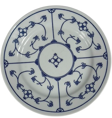 Vintage Jager Eisenberg BLAU SAKS Blue White Rimmed Salad / Luncheon Plate