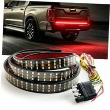 Truck Tailgate Light Bar 60", Triple Row LED Tail Light Strip with Red Brake