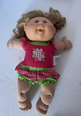 Cabbage Patch Kids Laughing Doll Girl Blonde Blue Eyes 2011 Plush Toy