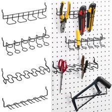 4 PCS Black Pegboard Screwdriver Holders, Tool Utility Hook, Pliers Rack, Garage