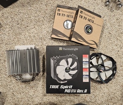 Thermalright True Spirit 140 BW Rev. A CPU Air Cooler w/ 3x TR TY-147A Fans