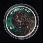 Necrowolf Zombucks World 1 oz Colorized Silver Round