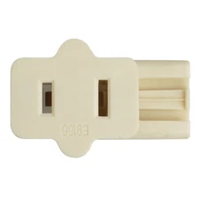 Satco 90-794 FEMALE SLIDE POLARIZED GILBERT PLUG 18/2-SPT-1 6A-125V Ivory Beige