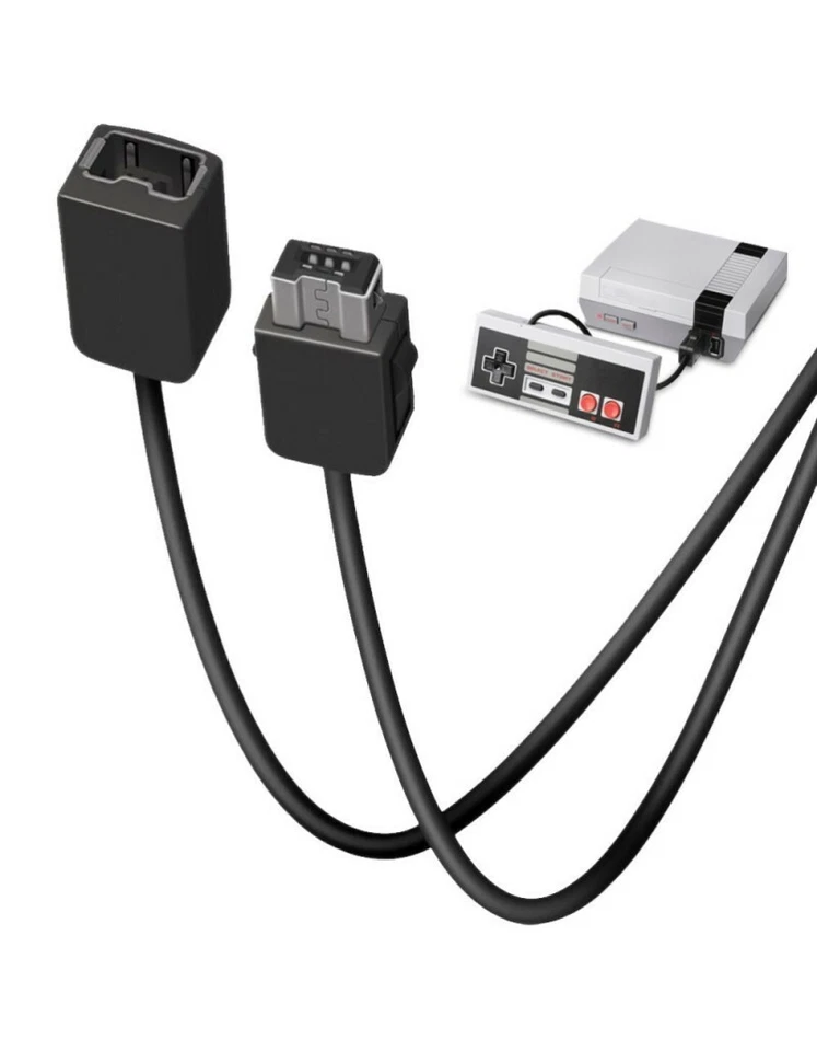 2X Câbles Rallonge 2.80m pour manette Nintendo NES & SNES Mini Classic Wii WiiU - Photo 3/4