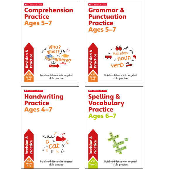 Scholastic Year 2 English Skills Workbook 4 Book Bundle Set (FREE P+P) NEW
