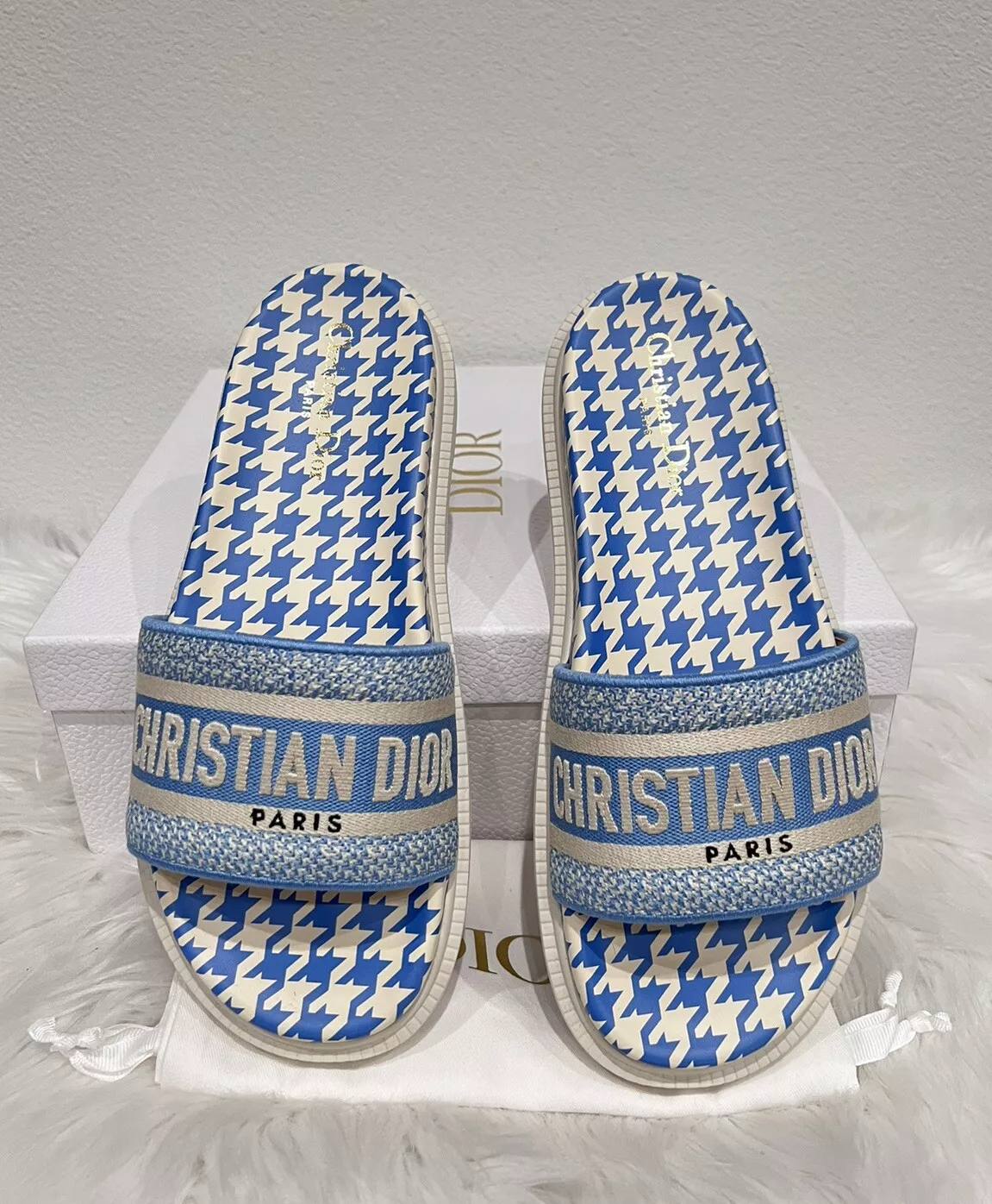 Sandale Christian Dior DWAY logo Cross Dioract Dclub Evolution neuve dans sa boîte 40