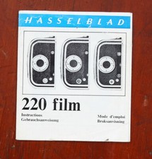 HASSELBLAD 220 ROLL-FILM MAGAZINE INSTRUCTIONS FOLD-OUT, 1967/213514