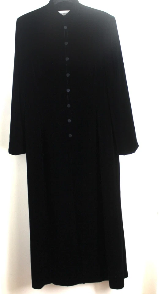 INCREÍBLE Chaqueta Abrigo Rena Rowan Talla 12 Runs L MAXI TERCIOPELO Seda Super Plumero