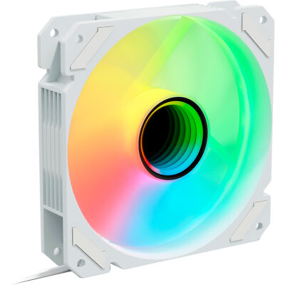 Sharkoon SHARK Mirror RGB PWM, Gehäuselüfter, weiß