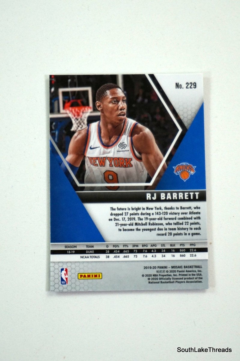 NBA rj barrett prizm rookie card☆ 2019-20 Panini Prizm RJ Barrett Rookie Red White Blue PSA 9