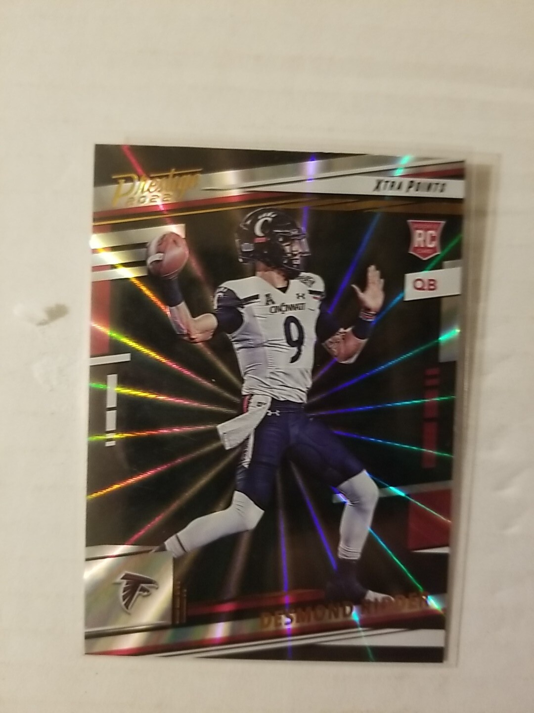 2022 Panini Prestige Xtra Points Sunburst #304 Desmond Ridder RC Atlanta Falcons