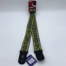 D'addario Guitar Strap Grateful Dead Strap Yellow Navy Dancing Bears Electric