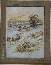 Tapex Vienna Winter Snow Scene of a Field Needlepoint Canvas 12"x15.75" 1431-570
