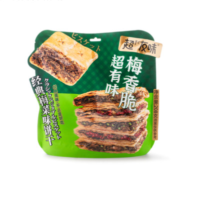 Chao You Wei Biscuit Original Flavor Pickled Mustard Cabbage 208 g(pack of 3)