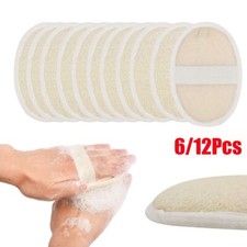 6/12pcs Exfoliating Loofah Pads Faux Luffa Loofa Body Sponge Scrubber Brush