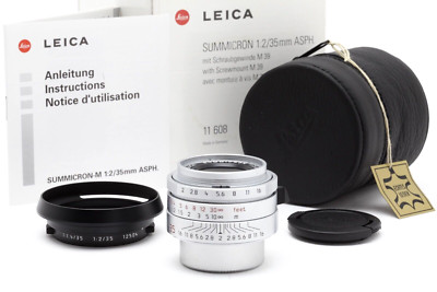 Mint Leica Summicron 35mm f2 ASPH Lens (M39, MFR # 11608