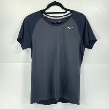Brand New Mizuno Womens Large Black Discover Tee Shirt Activewear Top