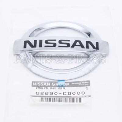 NEW GENUINE OEM NISSAN 350Z 370Z FRONT RADIATOR GRILLE SILVER EMBLEM 62890-CD000