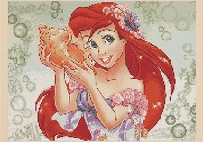 Ariel The Little Mermaid Counted Cross Stitch CHART No. 10-54