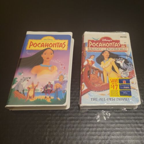 Walt Disney Pocahontas 1 & II VHS Tape Classic Collection Masterpiece w/Inserts! - Afbeelding 1 van 8