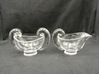 Steuben Crystal Snail Scroll Cream & Sugar Set