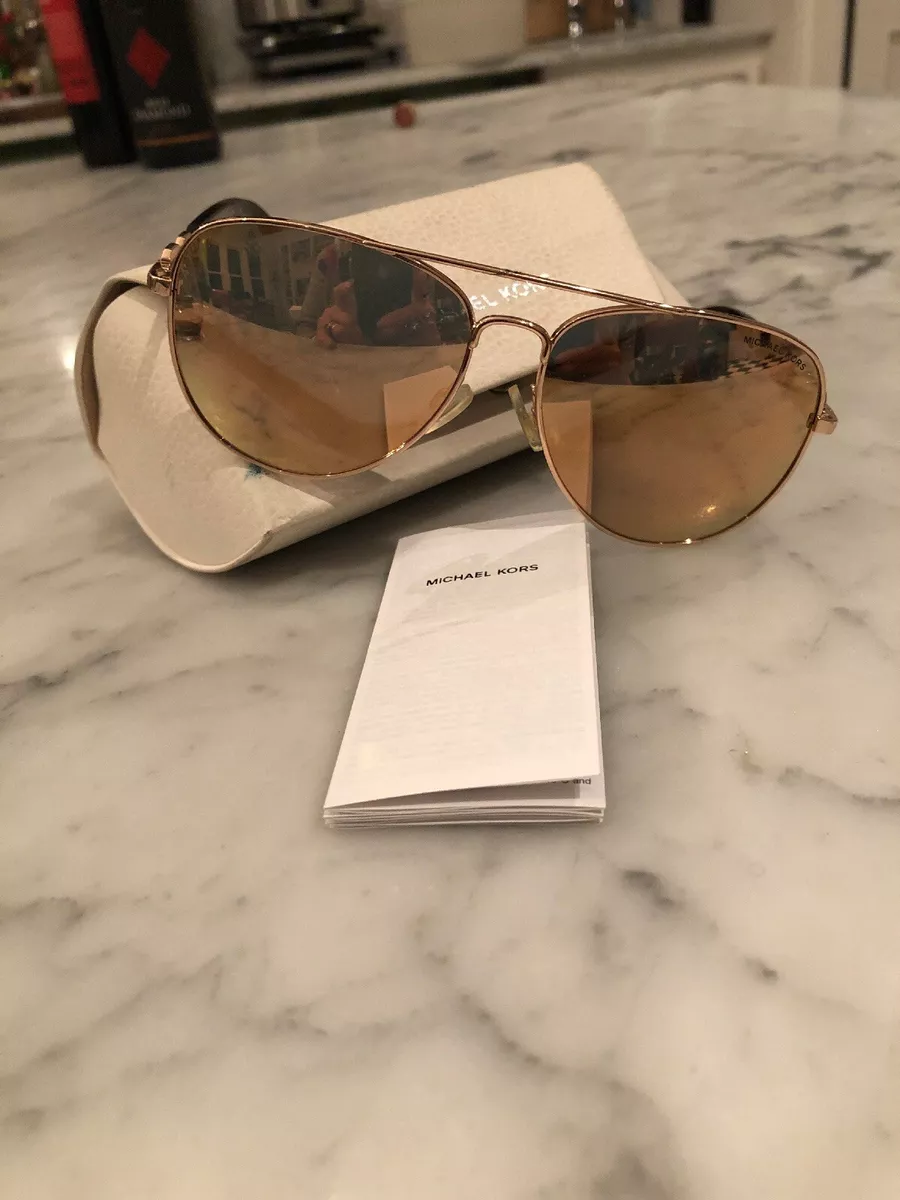 Ideel Produkt korrelat Michael Kors Sunglasses MK 1003 1003R5 Rose Gold / Mirrored Gold 58 mm Fiji  | eBay