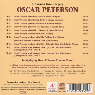 OSCAR PETERSON SONGBOOKS ETCETERA NEW CD