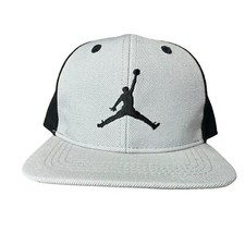Nike Air Jordan Infant Cap Hat Black Gray Strapback Flatbill Jumpman