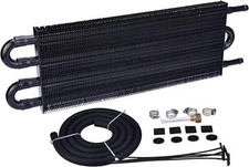 ⭐Transmission Oil Cooler+Hose /Mounting Kit 4 Row Radiator Auto-Manual Aluminum