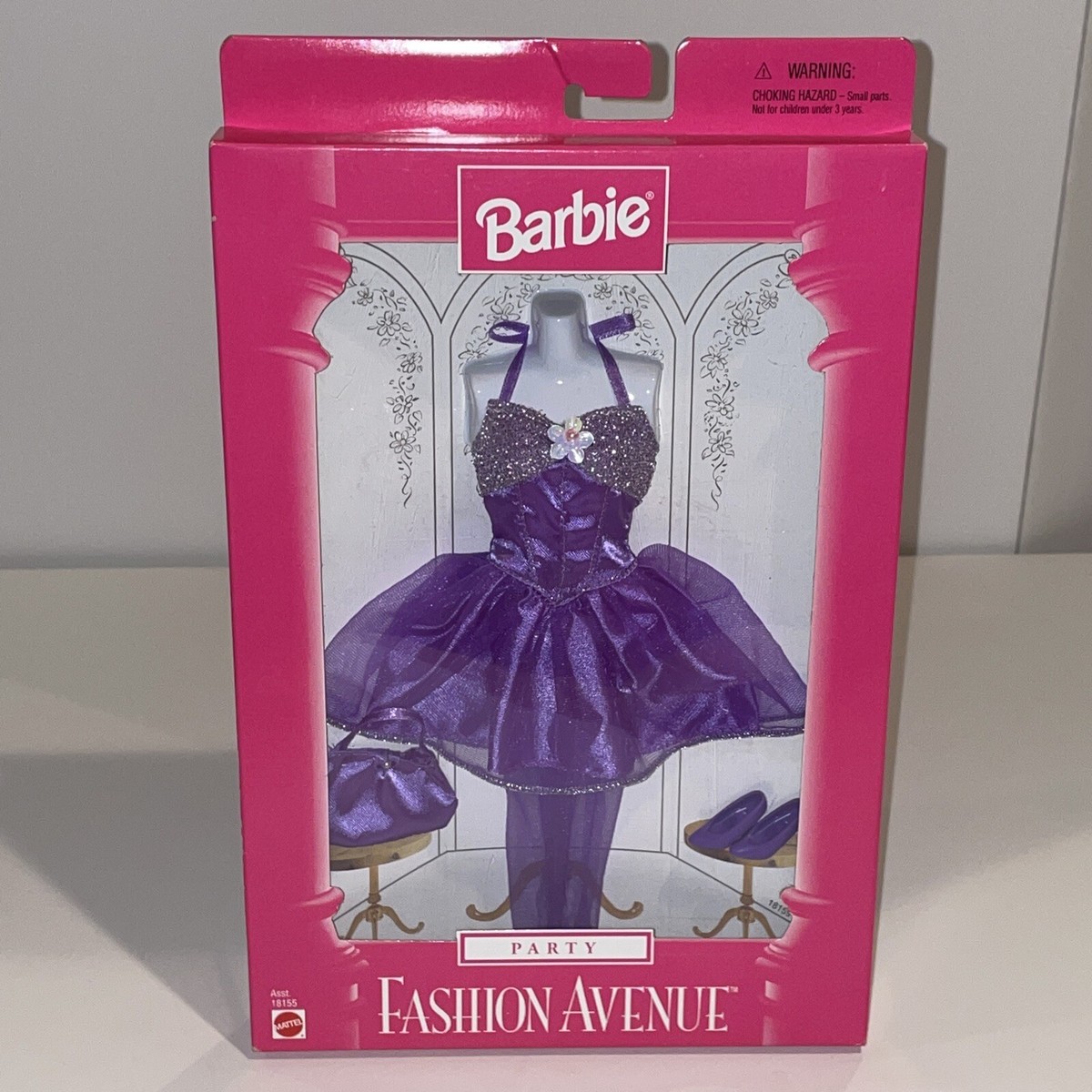 Barbie Fashion Avenue Party #18155 Purple Dress NRFB New