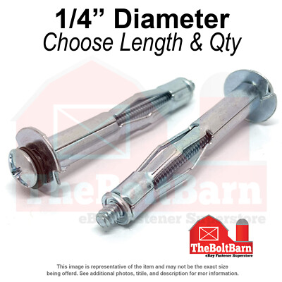 #ad 1 4quot; Hollow Wall Drywall Anchor Standard Point Zinc Clear Choose Length amp; Qty $556.13