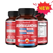 Ashwagandha Capsules -30/60/120 Caps - 8050mg- Anxiety,Stress,Immune Support