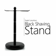 Stainless Steel Shaving Brush and Safety Razor's Stand Black Color Gift for Men