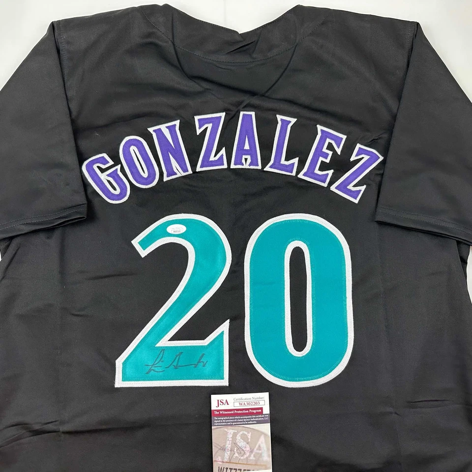 Autographed/Signed Luis Gonzalez Arizona Black Baseball Jersey JSA COA - Image 2 of 4