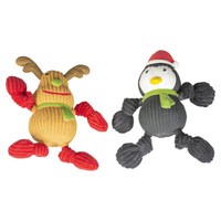 Duvo+ Hundespielzeug Xmas Rentier & Pinguin, Quietscher, 8X17X20 Cm