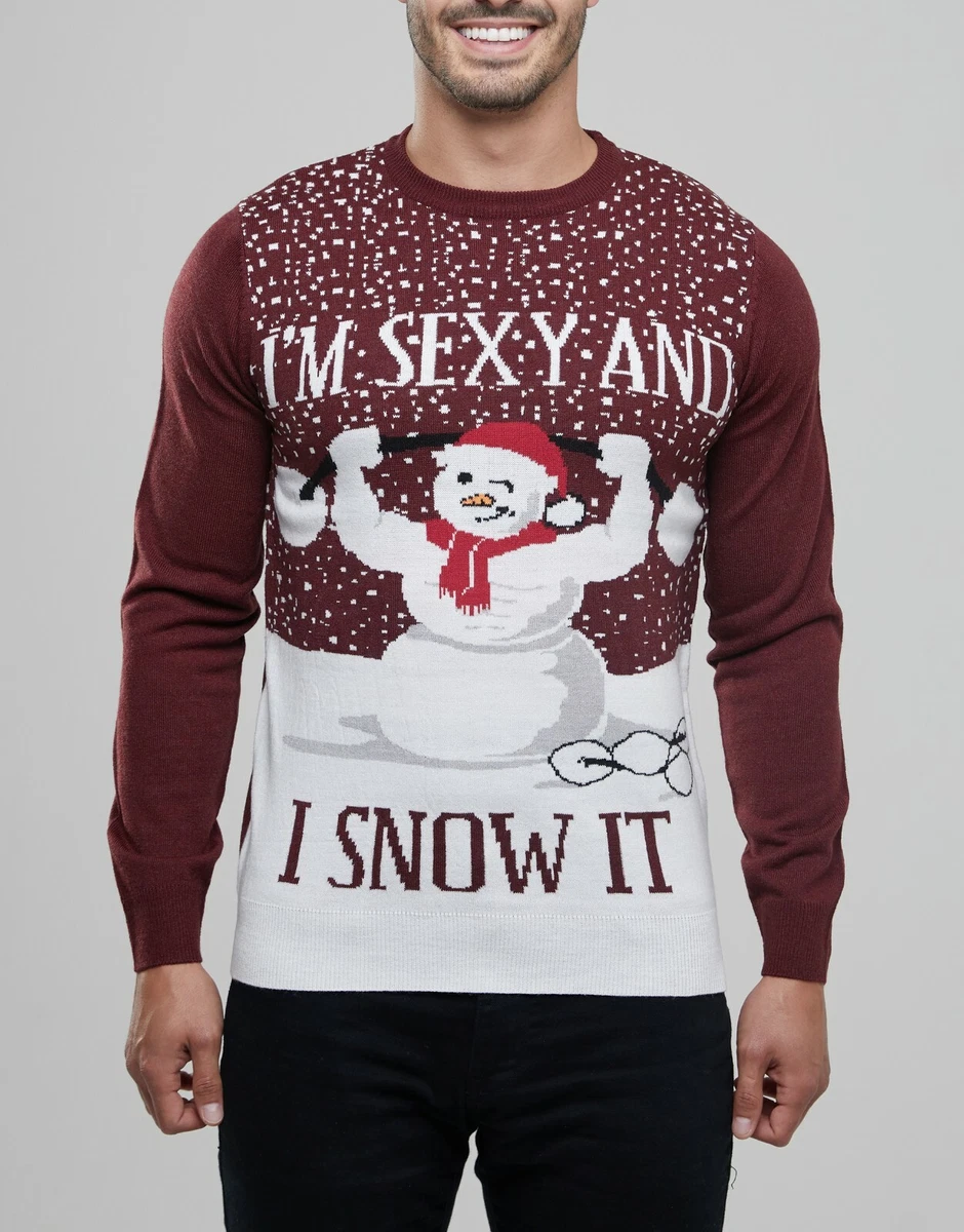 Mens Christmas Novelty Jumper Funny Greatest Snowman Xmas Sweater