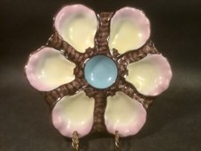 Antique French Porcelain Colorful Oyster Plate c.1800's