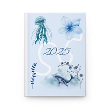 Ocean-Themed Hardcover Journal, Inspirational Quote Journal, 2025 Planner,