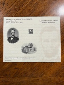 BEP Intaglio Print Souvenir Card B291 Mint Card - Lincoln: Humble Beginnings