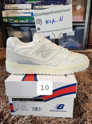 Size 10 - New Balance 550 x Aime Leon Dore White BB550AM1 *NEW* box damaged box