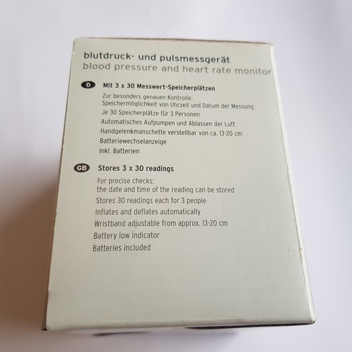Blood Pressure Heart Rate wrist monitor digital Relax SBM05 TCM Germany unused - Picture 13 of 14
