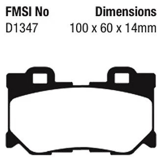 Pastilhas de freio traseiras EBC DP41824R Yellowstuff para 2008-2013 Infiniti G37 - Imagem 4 de 4