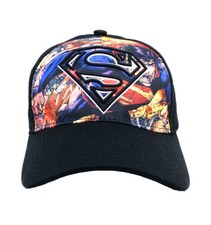 Superman Children Baseball Cap Hat, Black