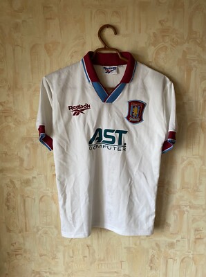 最終価格Aston Villa Nike XL ホワイトシャツ　古着 Rare Original Aston Villa 1996/1997/1998 Away Football Shirt
