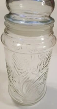 1982 Planters Mr Peanut Glass Jar Anchor Hocking Wheat Advertising Vintage B22